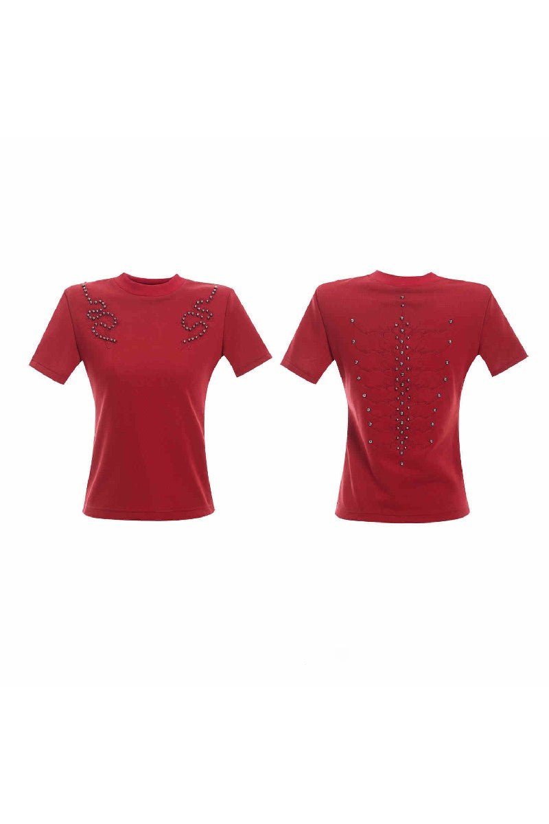 Spine Studded Fitted Tee