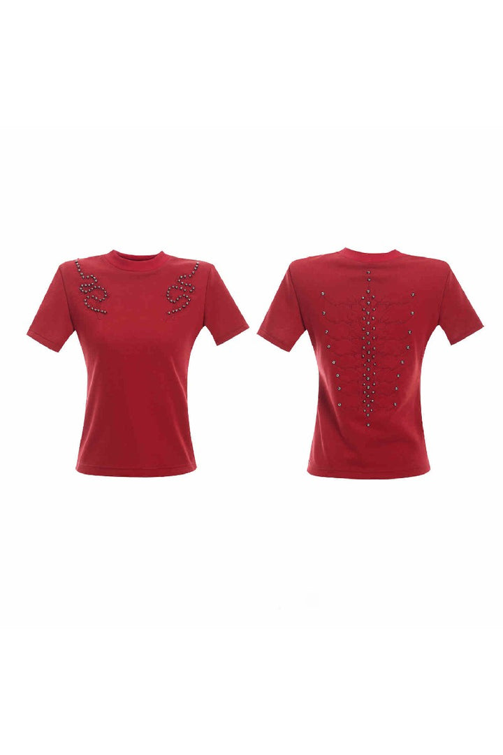 Spine Studded Fitted Tee