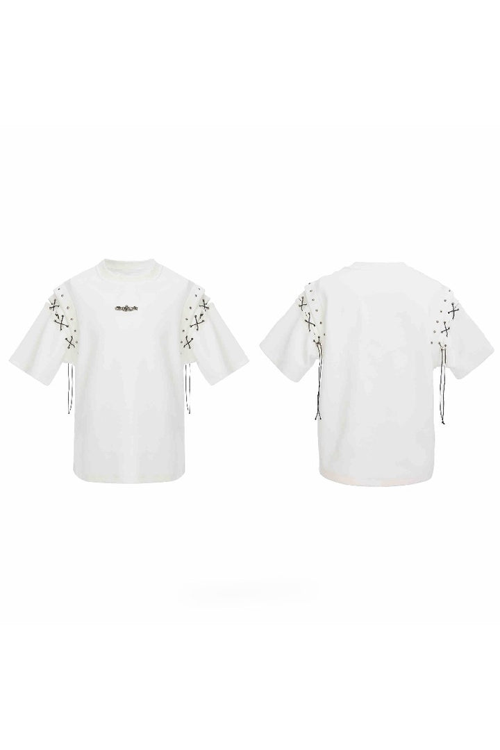 Deconstructed Strap Cutout Tee