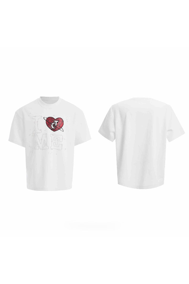 Hand-Sewn Pearl Heart Tee