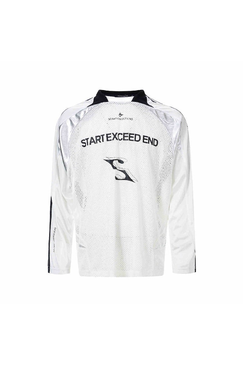 Mesh Snake Print Hockey Jersey