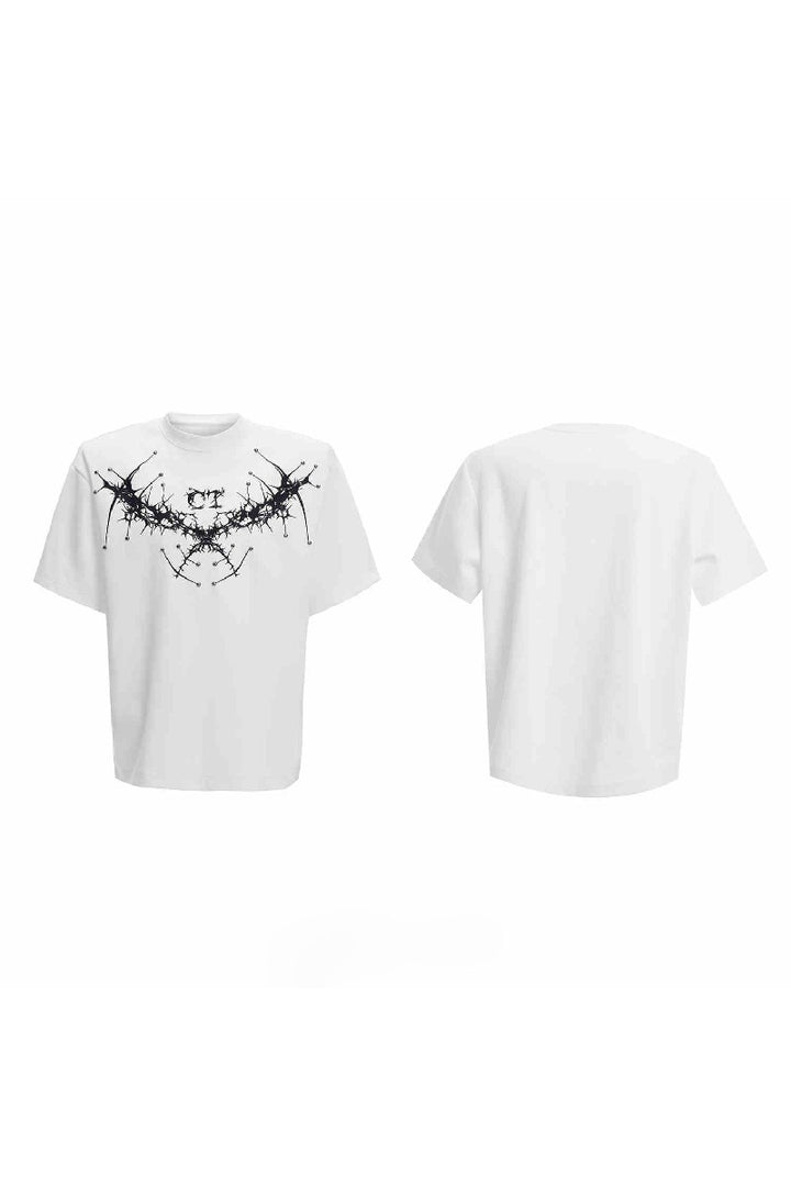 Studded Thistle Embroidery Tee