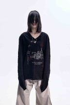 Vintage Spray Print Washed Tee