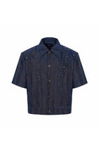 Textured Diamond Short Sleeve Shirt