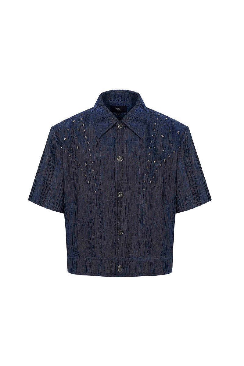 Textured Diamond Short Sleeve Shirt