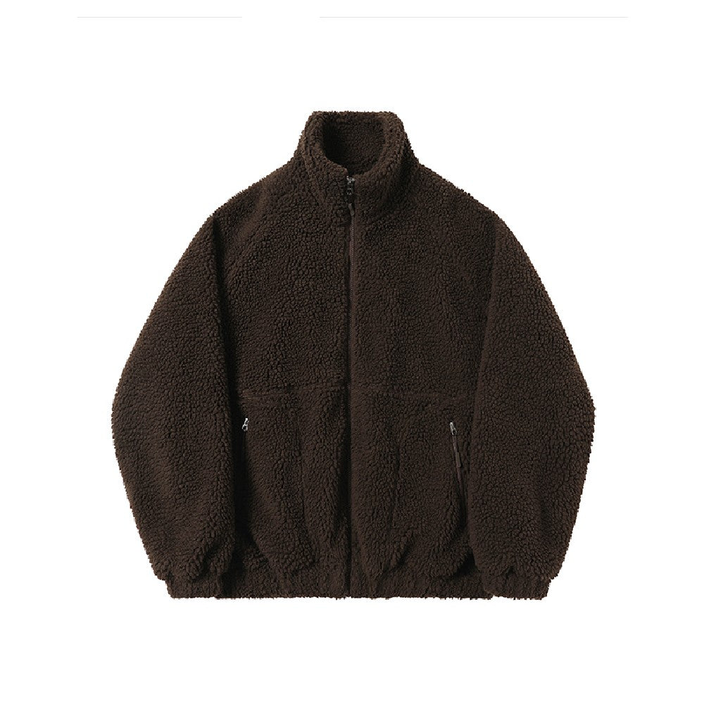 Fleece Stand Collar Windproof Outdoor Jacket