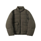 Windproof Down Jacket with White Duck Down