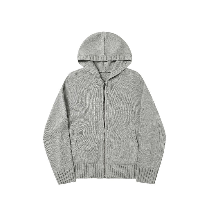 Hooded Jacquard Sweater