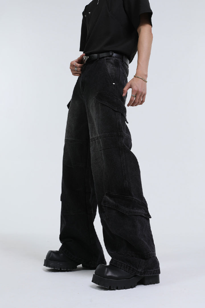 Vintage Multi-Pocket Cargo Jeans