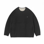 Dual-Tone Vintage Embroidered Loose Fit Sweater