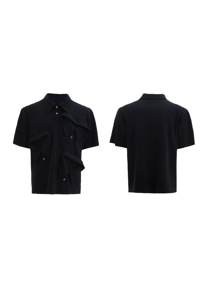 Deconstructed Multi Collar Polo