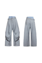 Wrinkled Patchwork Layered Trousers