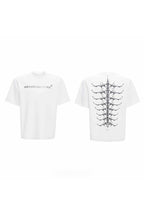 Studded Embroidered Spine Cotton Tee