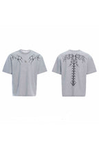 Embroidered Spine Graphic Tee