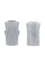 Mesh Cutout Sleeveless Vest