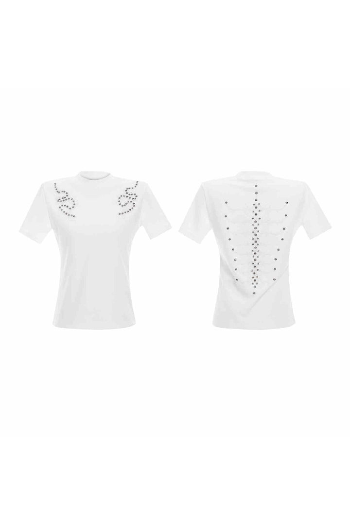Spine Studded Fitted Tee