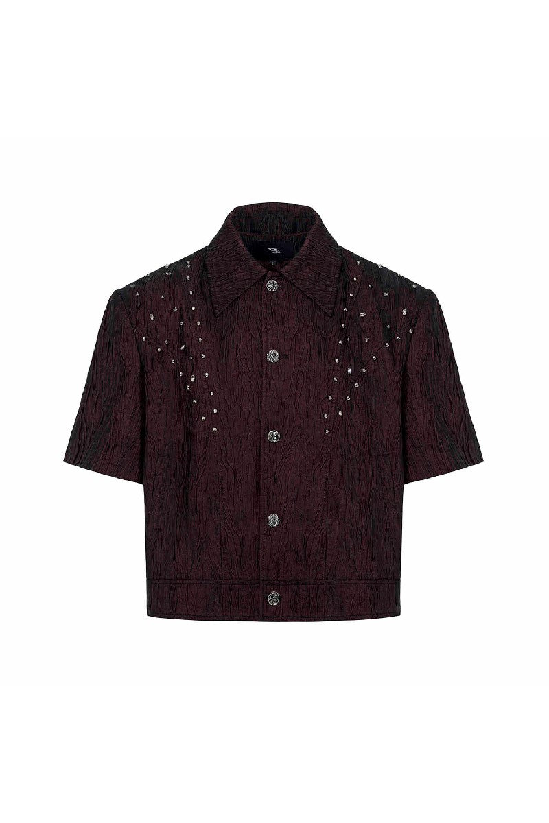 Textured Diamond Short Sleeve Shirt