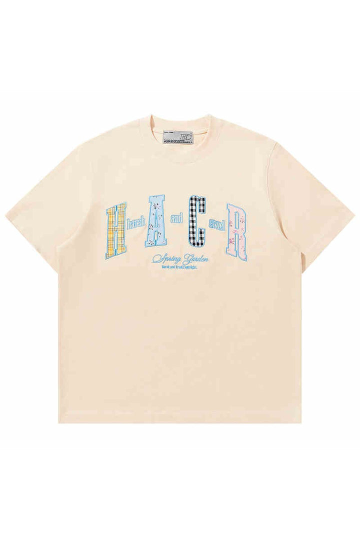 Colorblock Floral Patch Tee