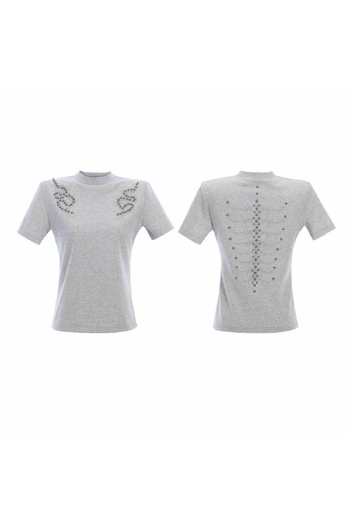 Spine Studded Fitted Tee