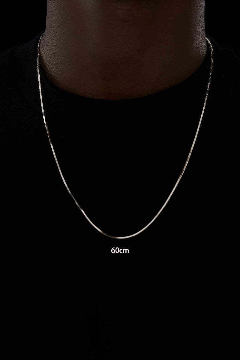 Box Chain Silver Necklace
