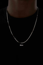 Box Chain Silver Necklace