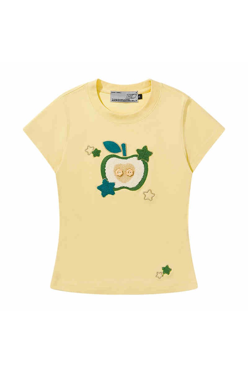 Plush Apple Embroidered Tee