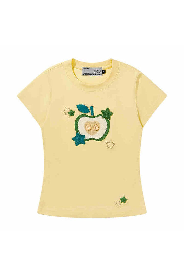 Plush Apple Embroidered Tee