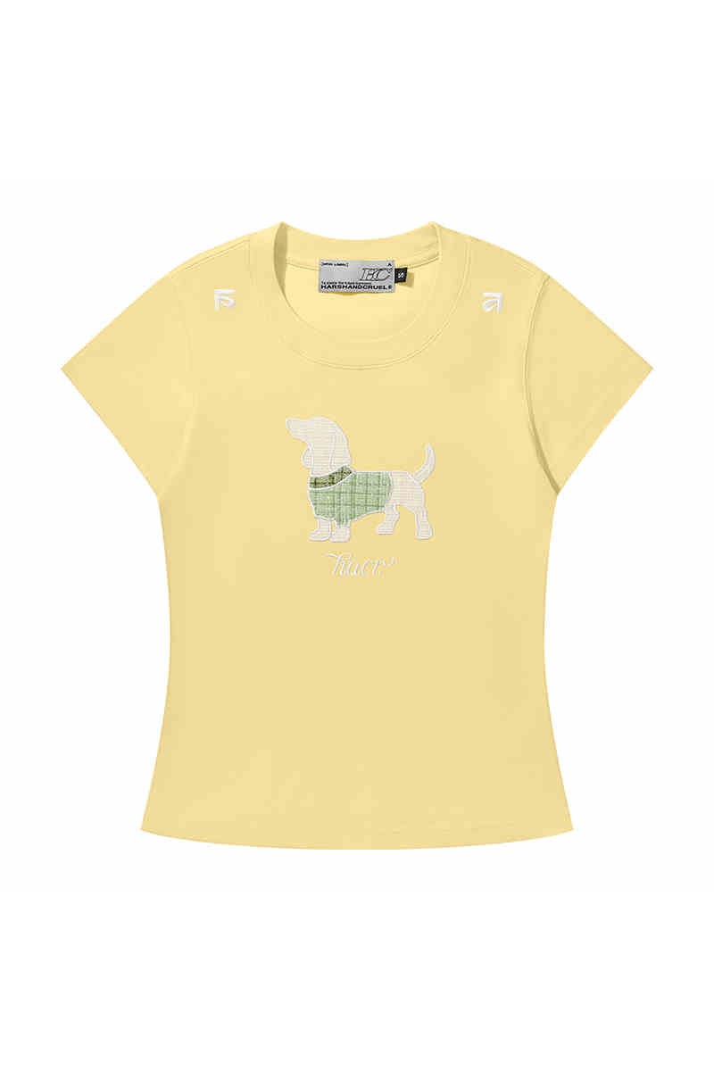 Bouclé Dog Embroidered Tee