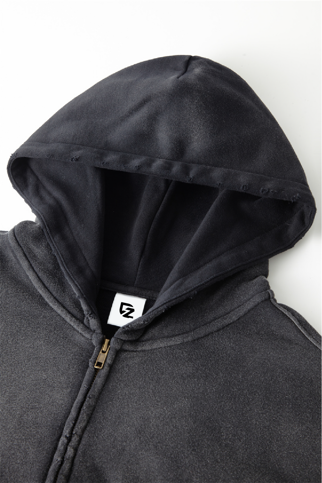 Vintage Spray-Dyed Zip Up Hoodie