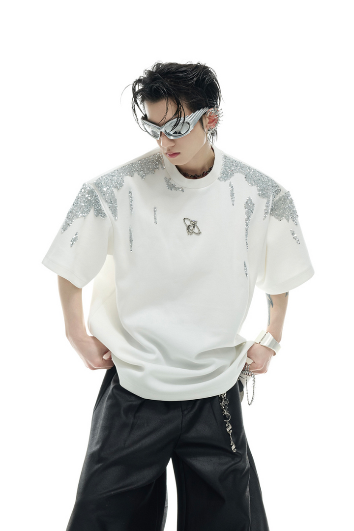 Sequin Irregular Luxe Tee