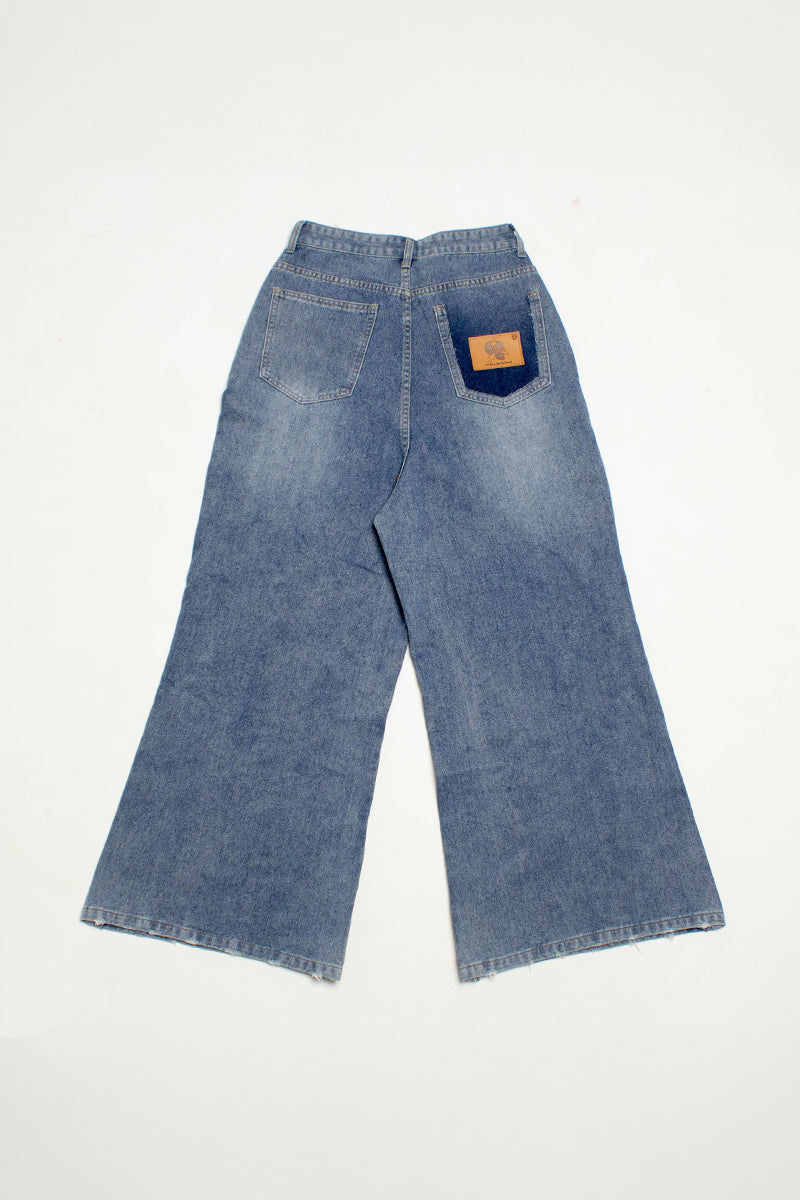 Distressed Layered Jeans
