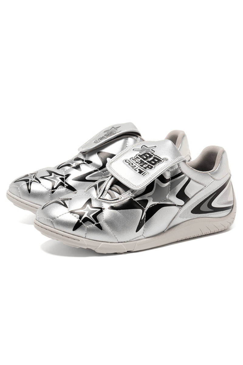 Silver Y2K Trainer Sneakers