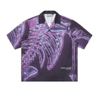 Cyber Skeleton Full Print Cuban Shirt