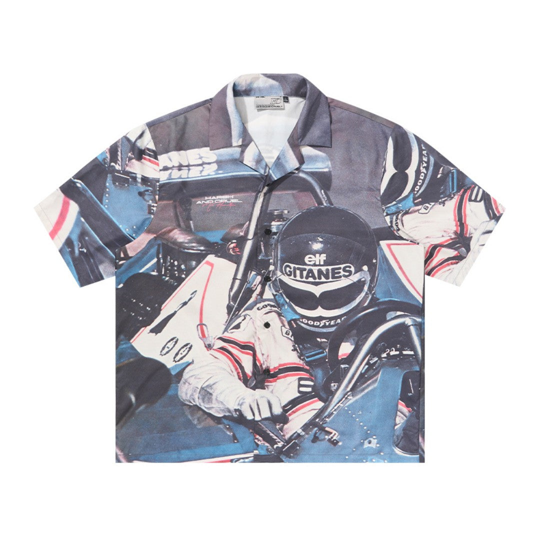 Racing Driver Full Printed Cuban Shirt