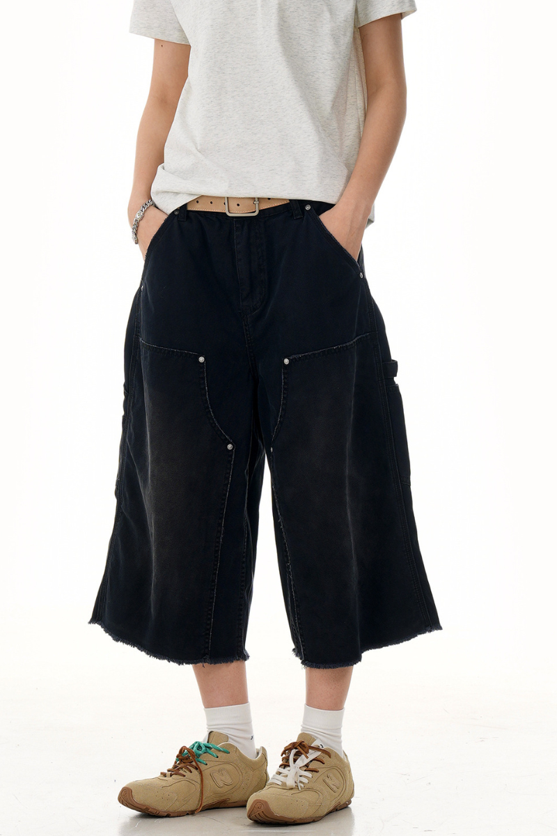 Studded Deconstructed Jorts