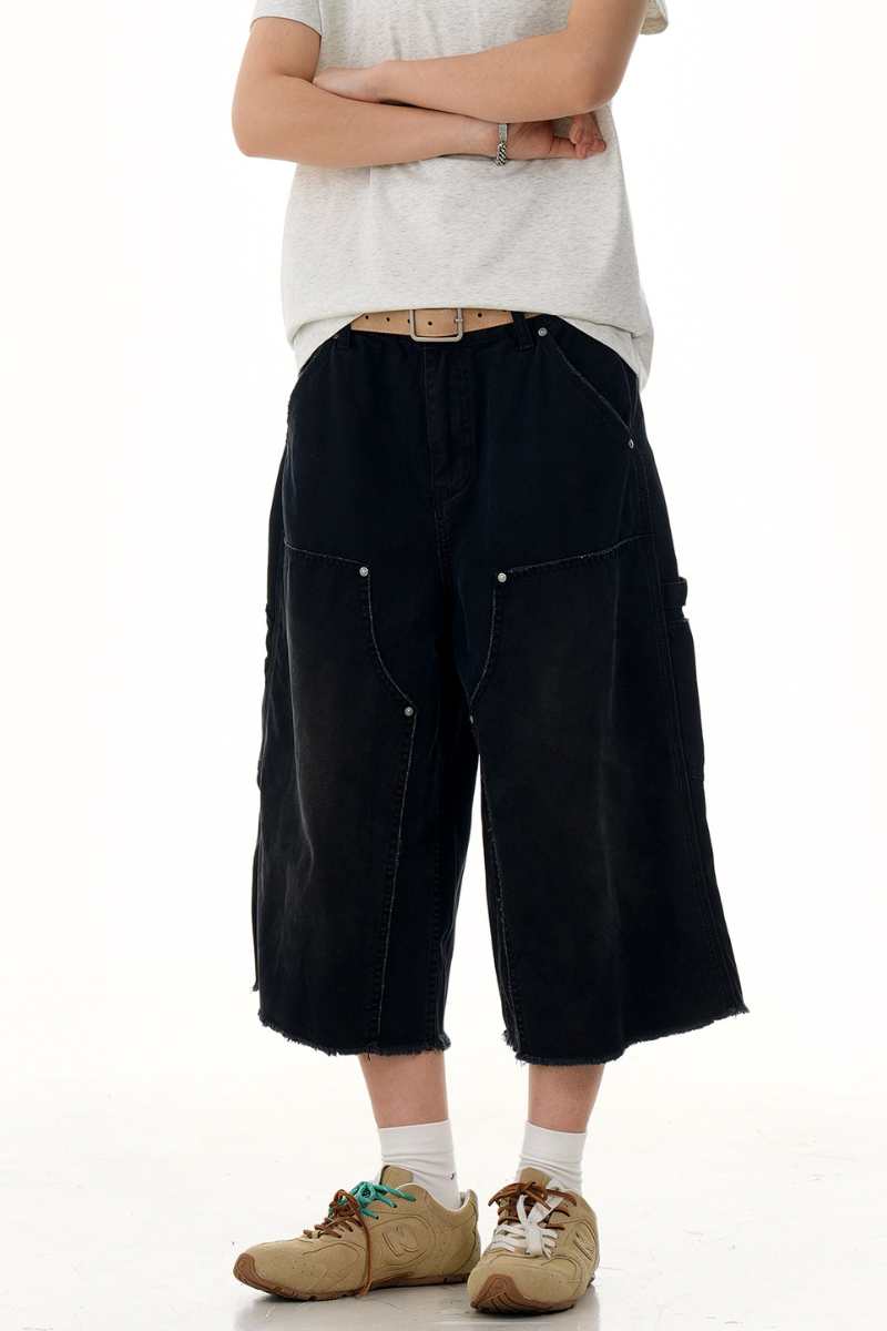 Studded Deconstructed Jorts