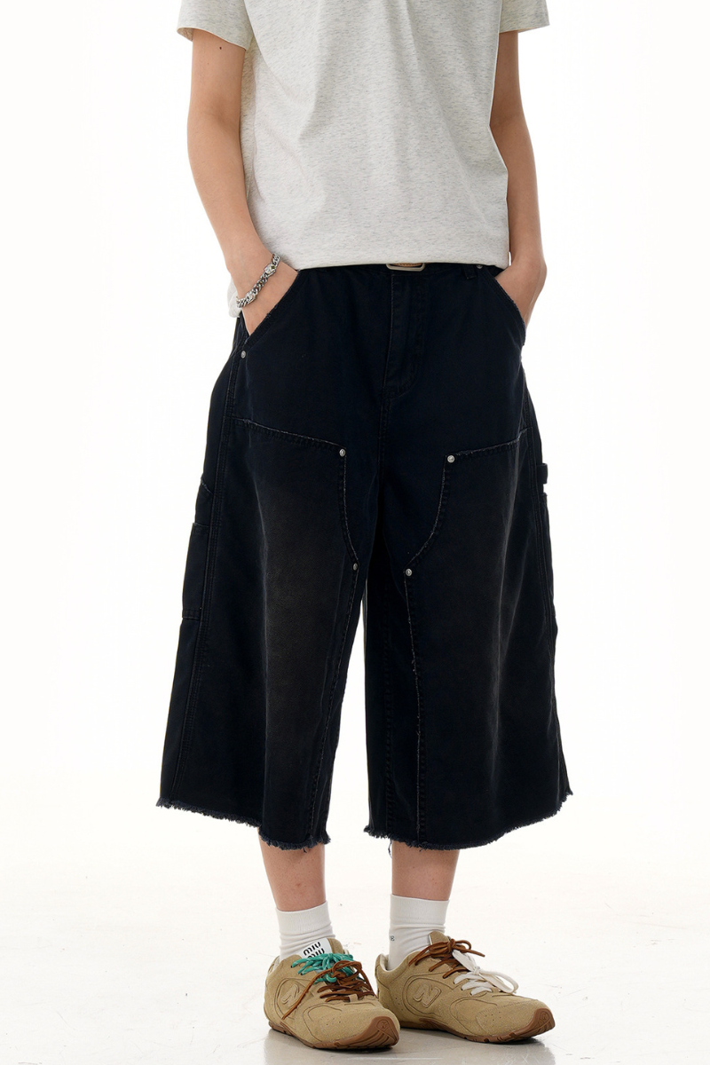 Studded Deconstructed Jorts