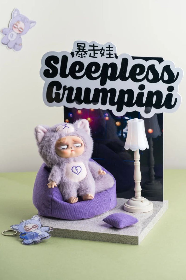 Sleepless Grumpipi™ Blind Box — Plush + Mini Keychain (Sleepless Series)