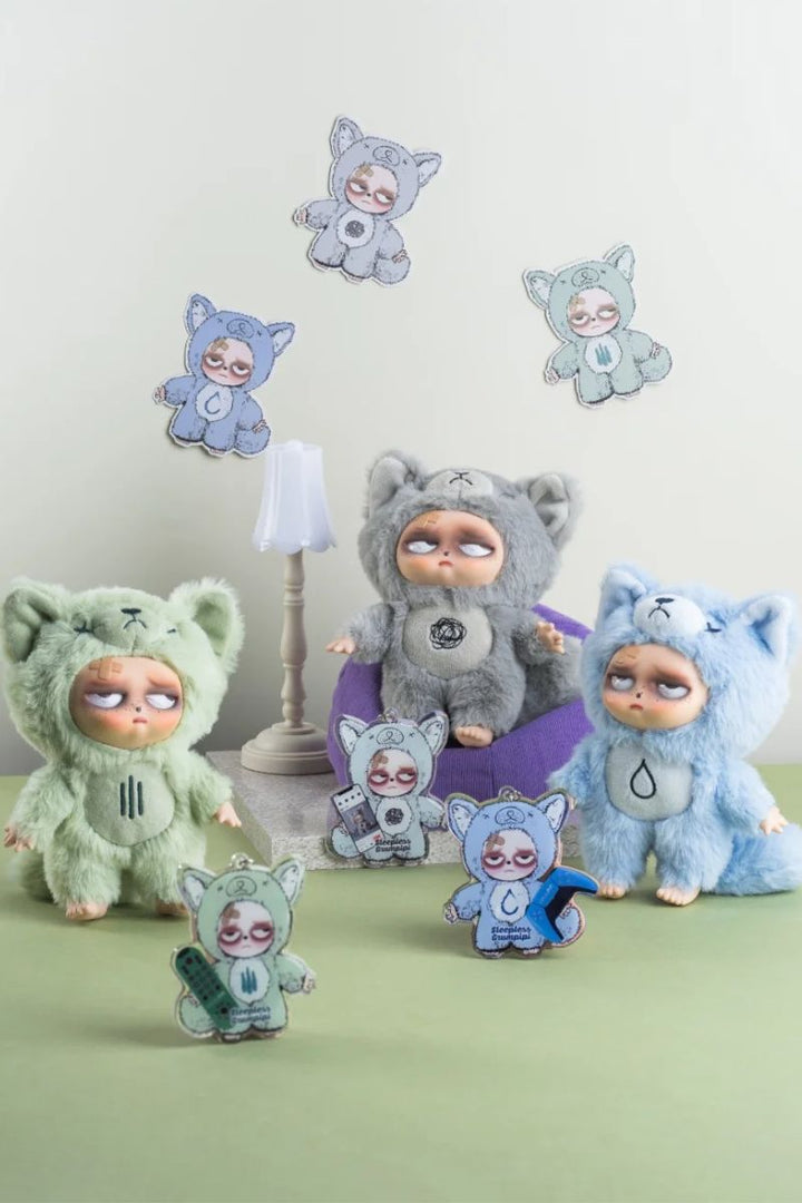 Sleepless Grumpipi™ Blind Box — Plush + Mini Keychain (Sleepless Series)