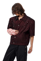 Textured Diamond Short Sleeve Shirt