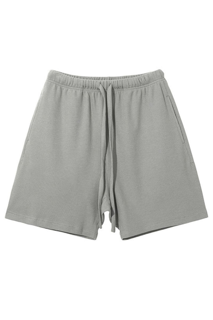 Diamond Waffle Drawstring Shorts