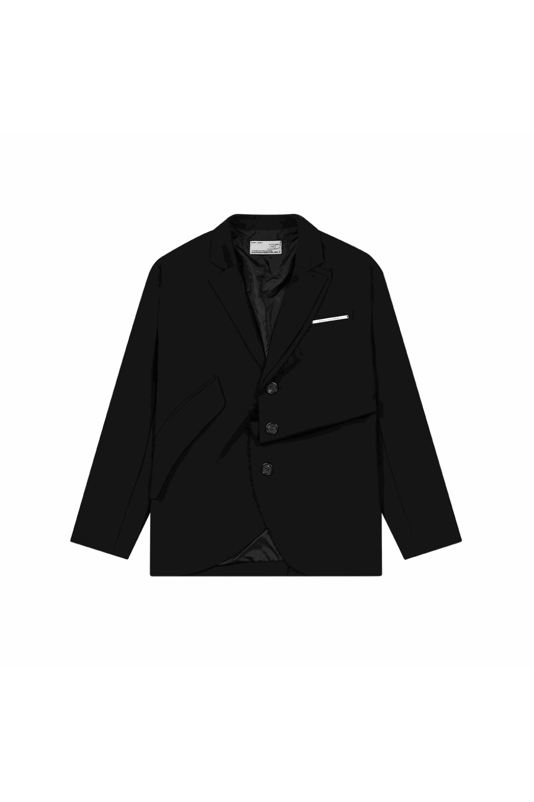 Asymmetric Pocket Deconstructed Suit jacket