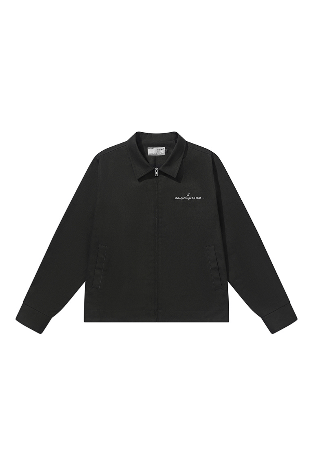 Embroidered Lapel Collar Jacket