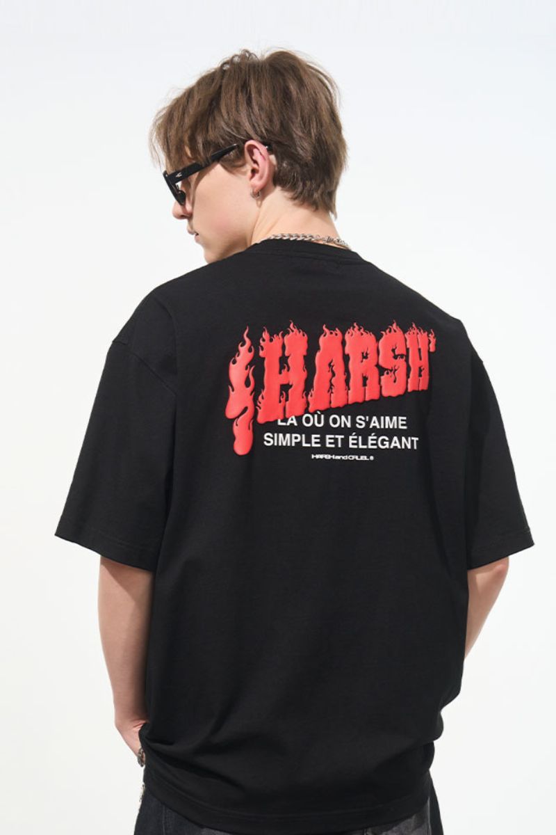 Flames Logo Puff Print Tee – Copping Zone