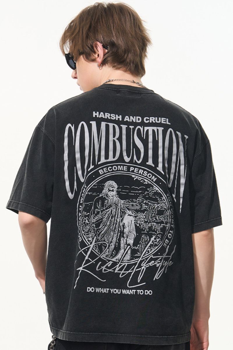 Combustion Washed Printed Tee