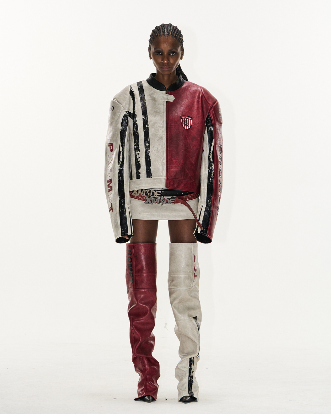 Distressed Leather Racing Jacket - Blind/No Plan – Copping Zone