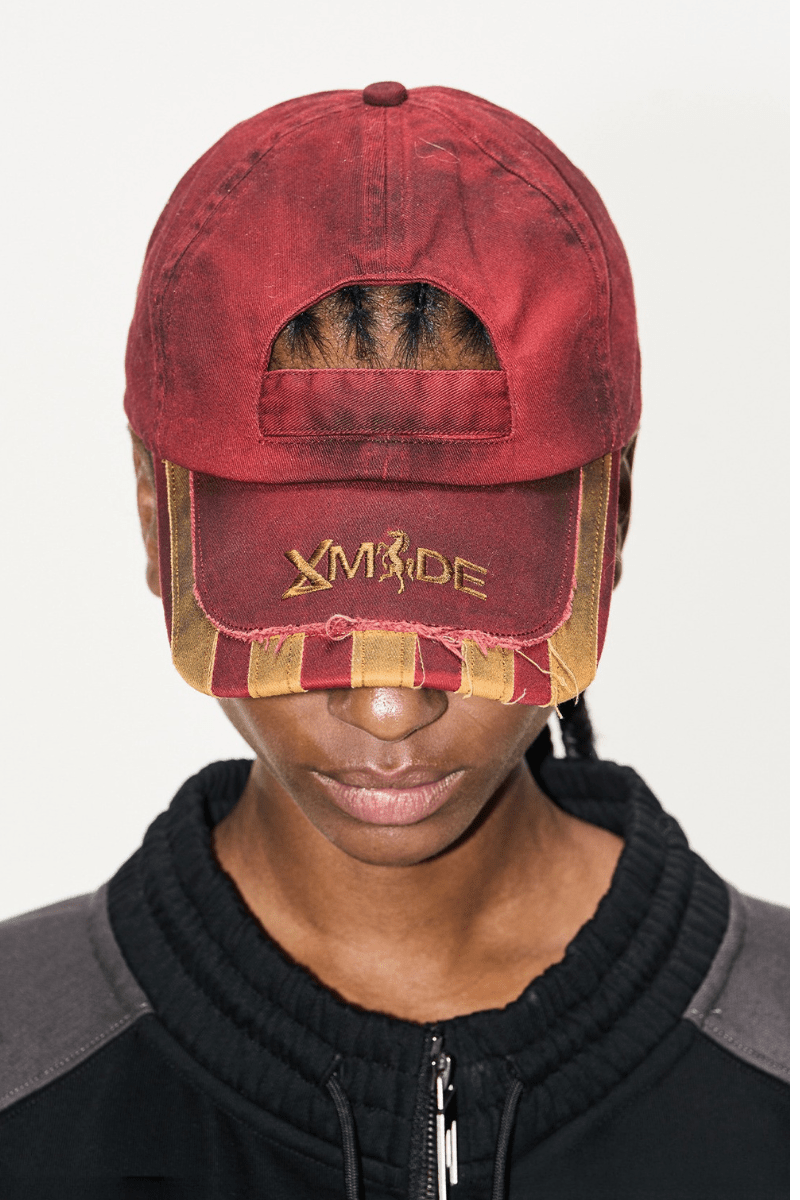 Washed Distressed Raw Edge Adjustable Cap