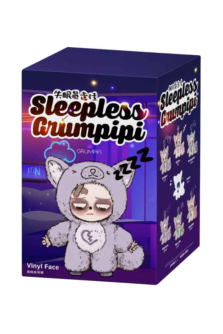 Sleepless Grumpipi™ Blind Box — Plush + Mini Keychain (Sleepless Series)