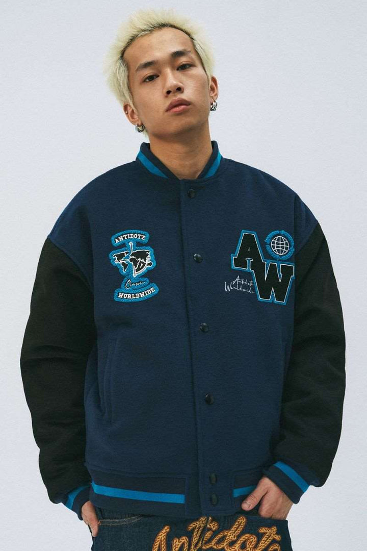 ANT Embroidered World Varsity Jacket