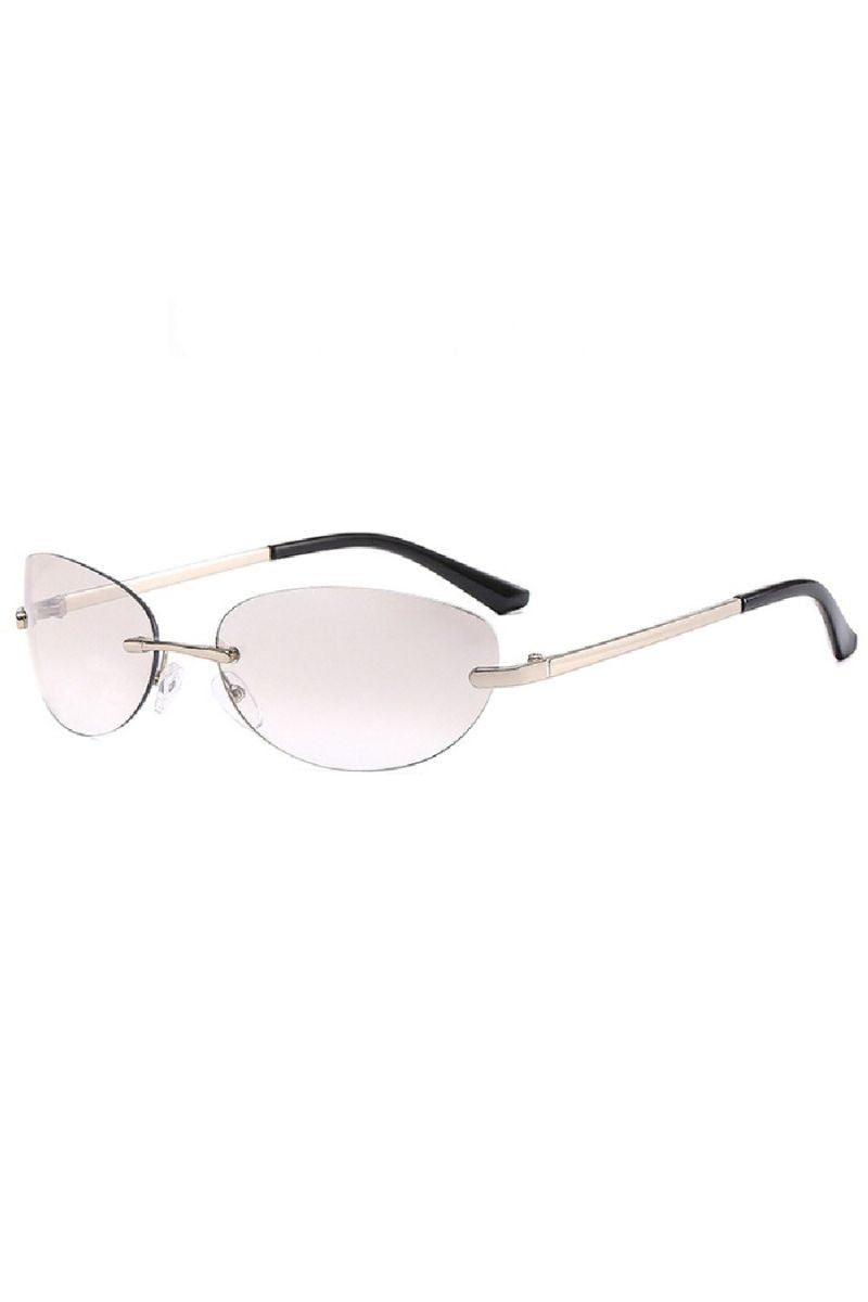 Metal Frame Oval Sunglasses
